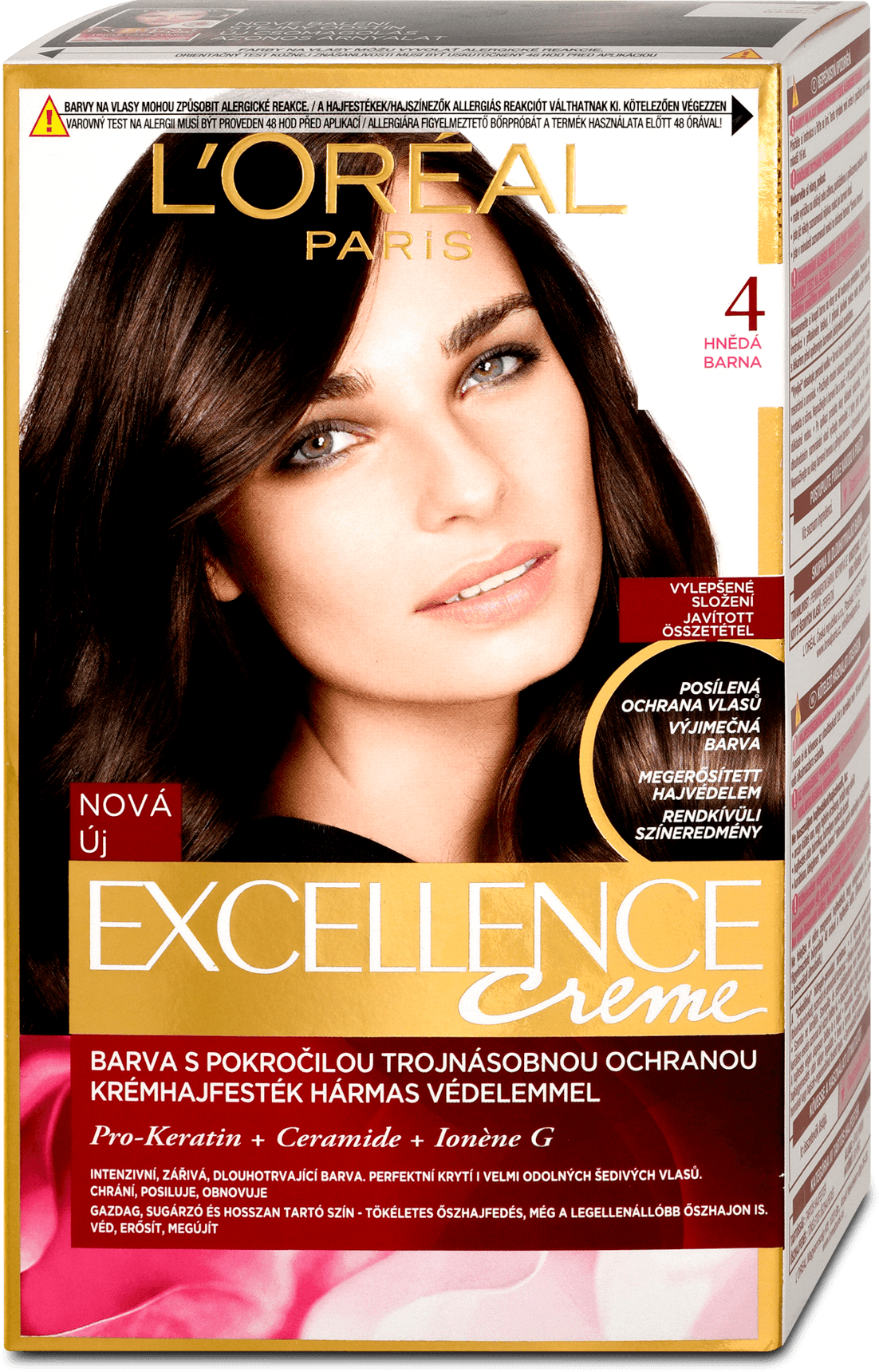 L'Oreal Paris Excellence Creme Hair color Brown 4, 192 ml