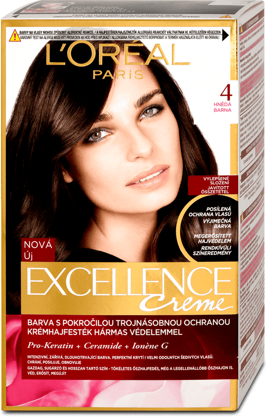 L'Oreal Paris Excellence Creme Hair color Brown 4, 192 ml