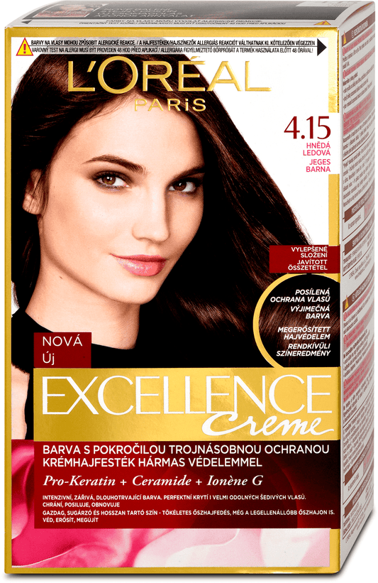 L'Oreal Paris Excellence Creme Hair Color Brown Ice 4.15, 192 ml