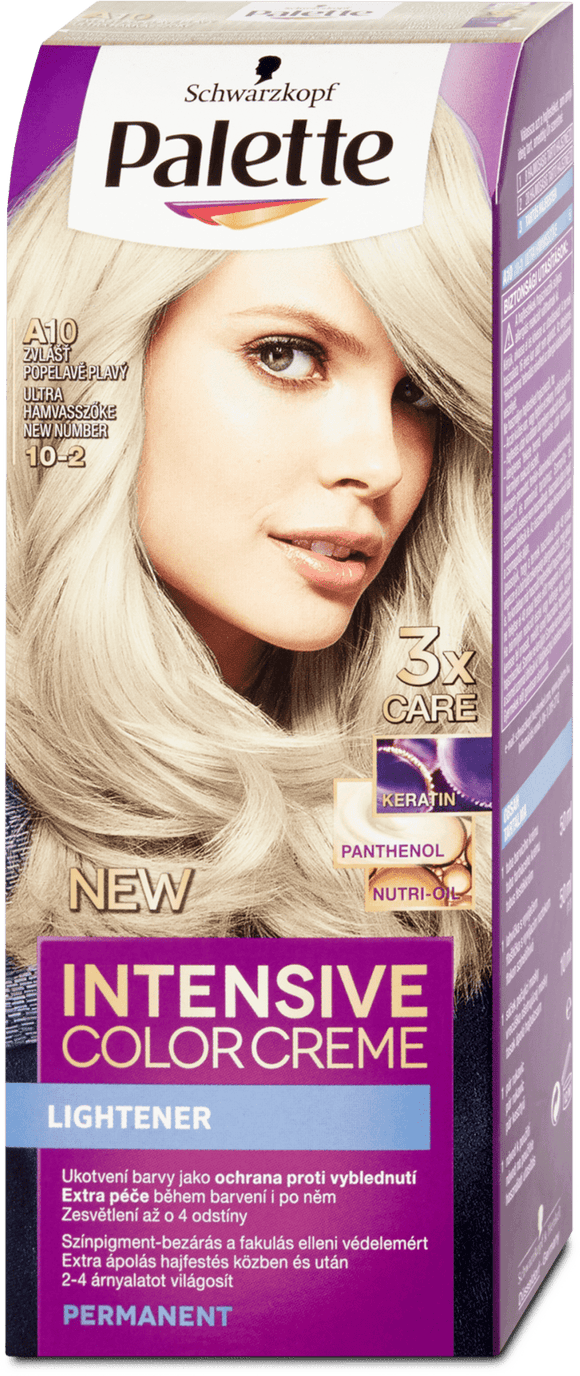 Schwarzkopf Palette Intensive Color Creme hair color Especially ashes blond A10, 110 ml