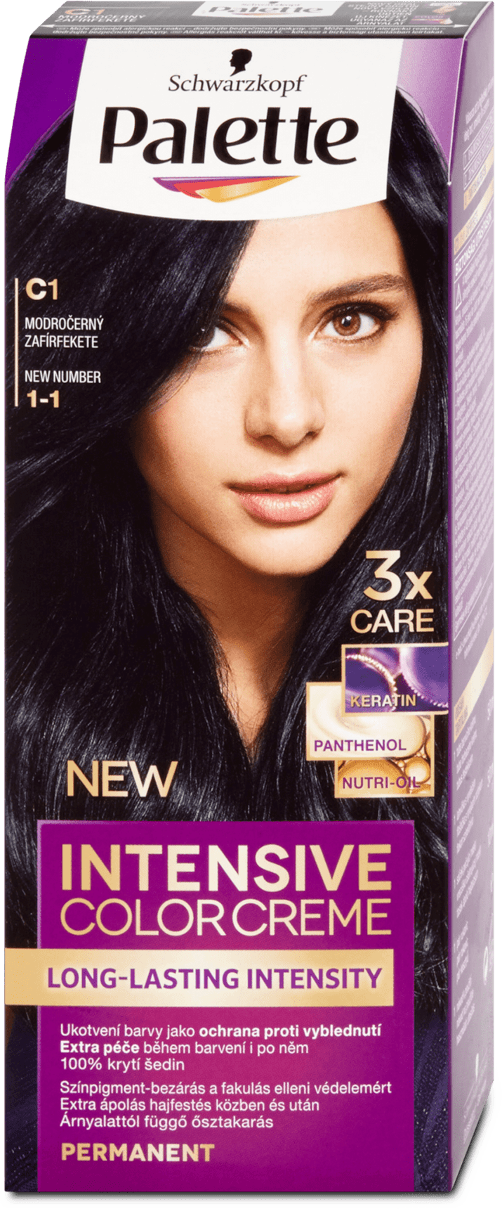 Schwarzkopf Palette Intensive Color Creme hair color Blue-black C1, 110 ml
