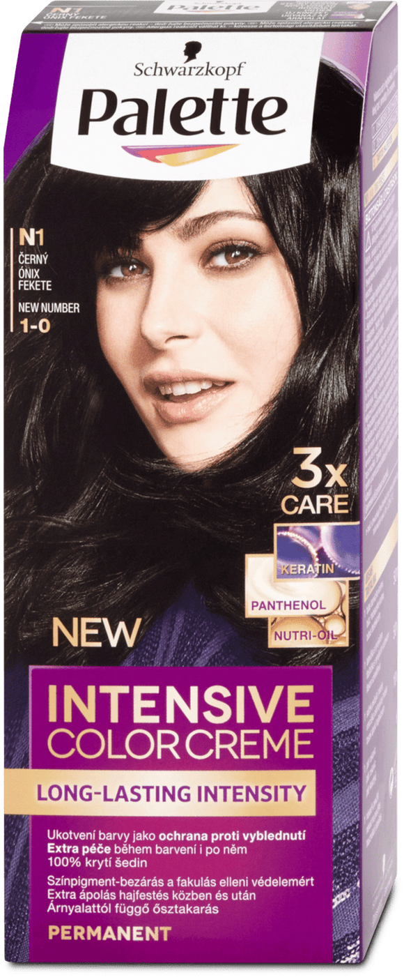 Schwarzkopf Palette Intensive Color Creme hair color Intensive black N1, 110 ml
