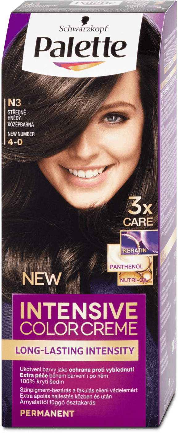 Schwarzkopf Palette Intensive Color Creme hair color Medium brown N3, 110 ml
