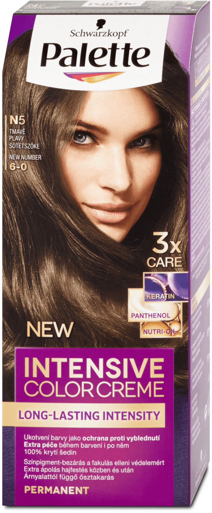 Schwarzkopf Palette Intensive Color Creme hair color Dark blond N5, 110 ml