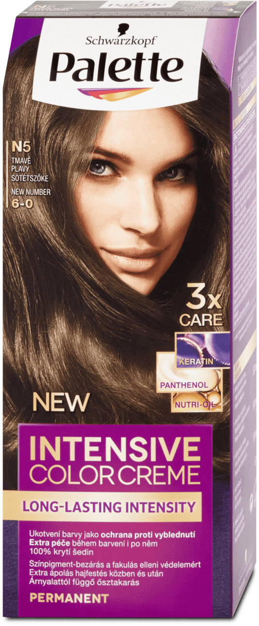 Schwarzkopf Palette Intensive Color Creme hair color Dark blond N5, 110 ml