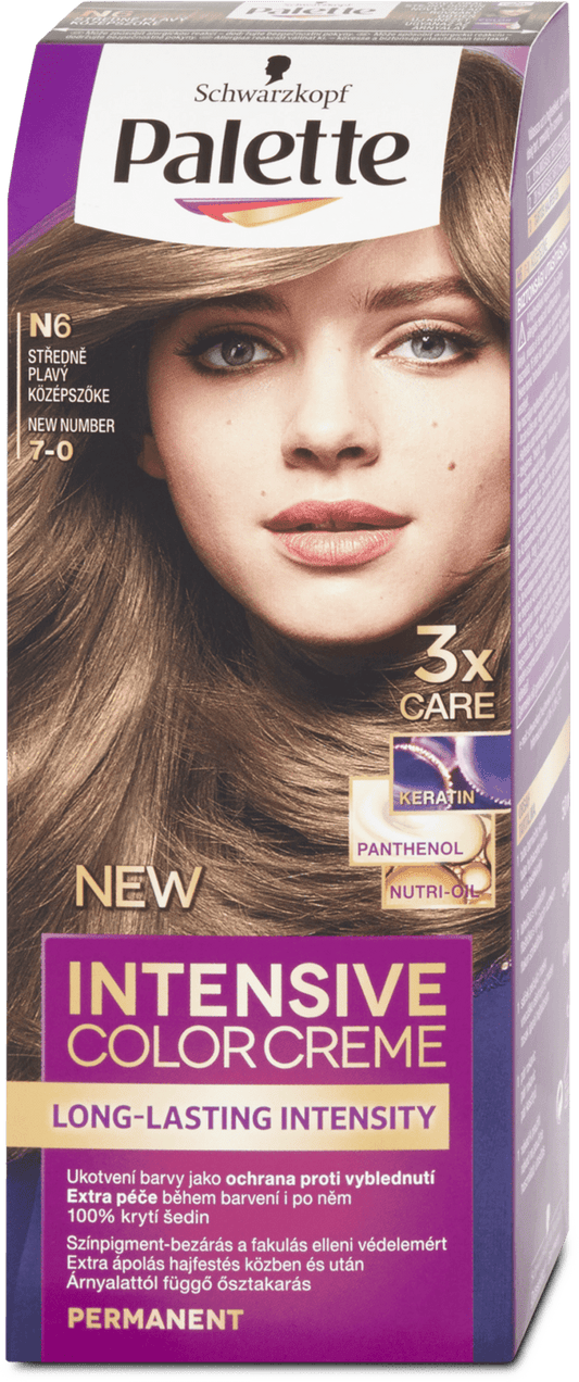 Schwarzkopf Palette Intensive Color Creme hair color Medium blond N6, 110 ml