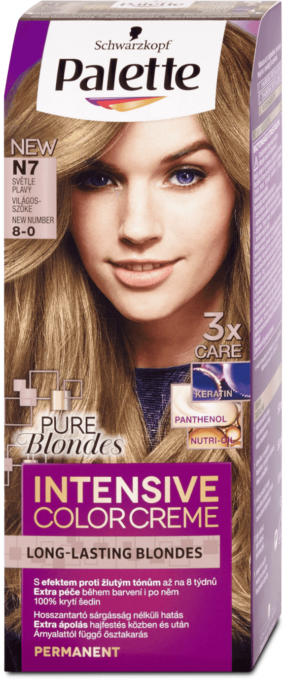 Schwarzkopf Palette Intensive Color Creme hair color Light blond N7, 110 ml