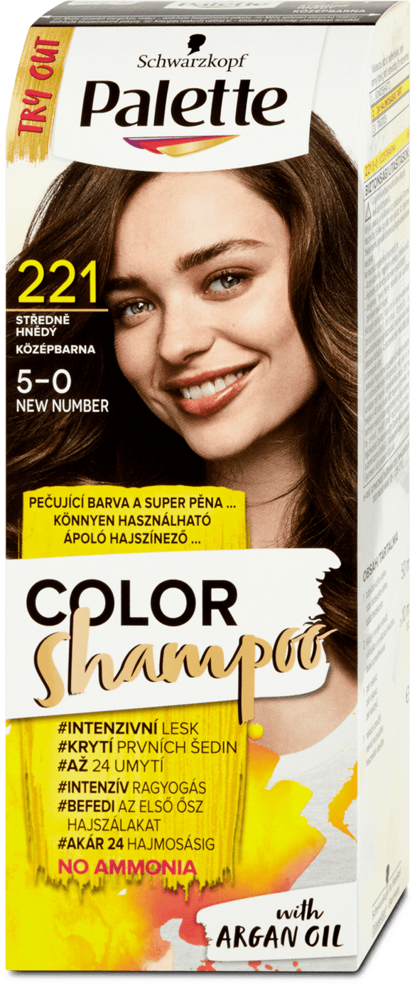 Schwarzkopf Hair Color Shampoo Medium brown 221, 70 ml