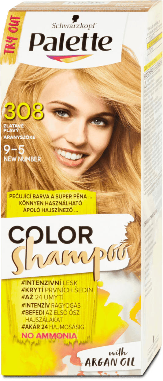Schwarzkopf Palette Color Shampoo hair color Golden blond 308, 70 ml