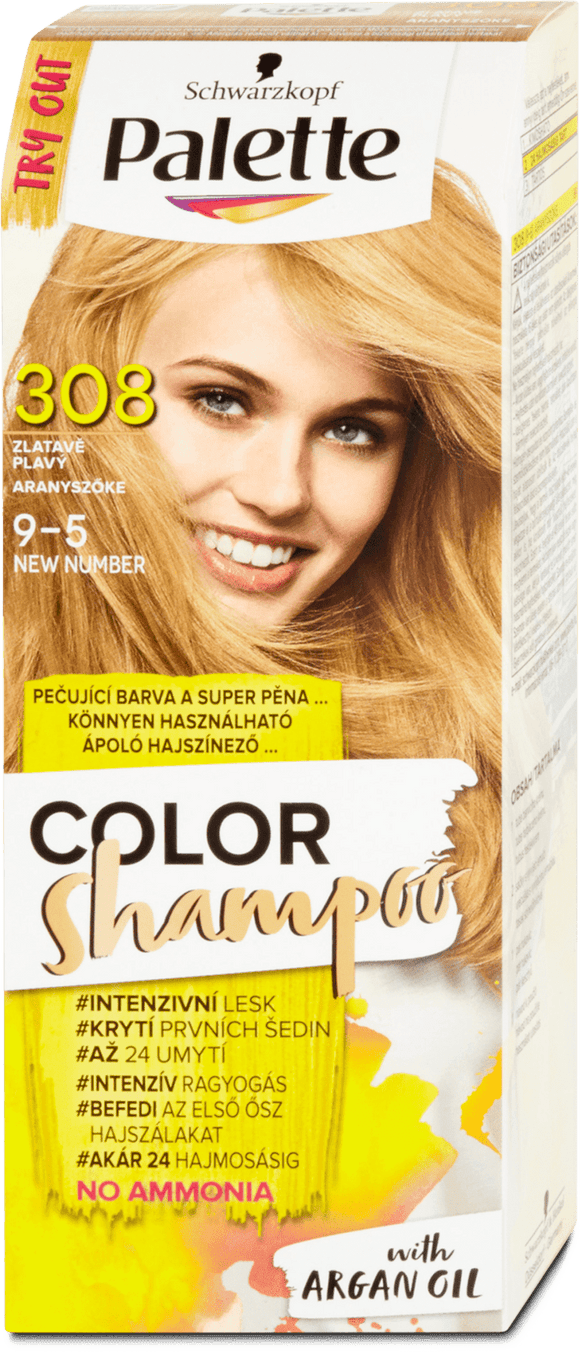Schwarzkopf Palette Color Shampoo hair color Golden blond 308, 70 ml