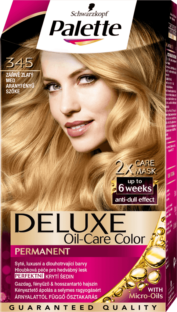 Schwarzkopf Palette Deluxe hair color Bright gold honey 345, 130 ml