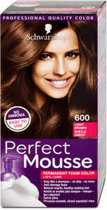 Schwarzkopf Perfect Mousse hair color Light brown 600, 92.5 ml