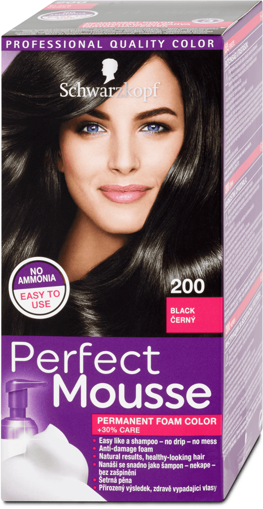 Schwarzkopf Perfect Mousse hair color Black 200, 92.5 ml