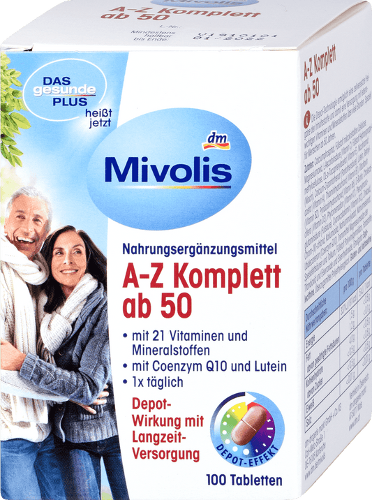 Mivolis A-Z Multivitamins 50+, 100 tablets