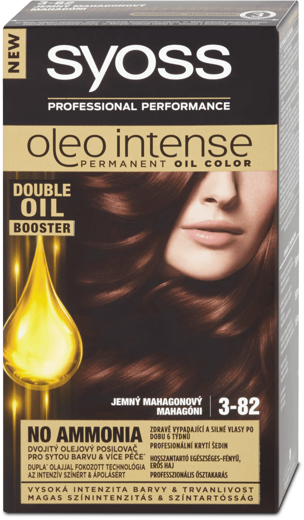 Syoss Oleo Intense hair color Soft mahogany 3-82, 115 ml
