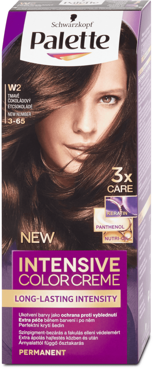 Schwarzkopf Palette Intensive Color Creme hair color Dark chocolate W2, 110 ml