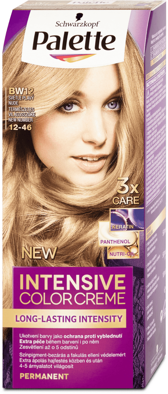 Schwarzkopf Palette Intensive Color Creme hair color Light blond nude BW12, 110 ml