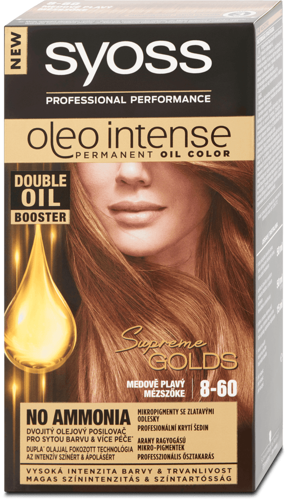 Syoss Oleo Intense hair color Honey blond 8-60, 50 ml