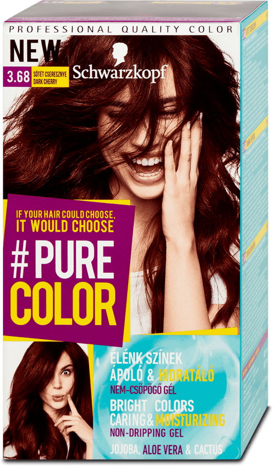 Schwarzkopf Pure Color Hair Color Dark Cherry 3.68, 142.5 ml