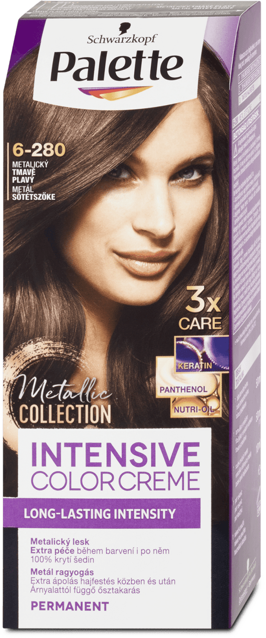 Schwarzkopf Palette Intensive Color Creme Hair Color Metallic Dark Blond 6-280, 110 ml