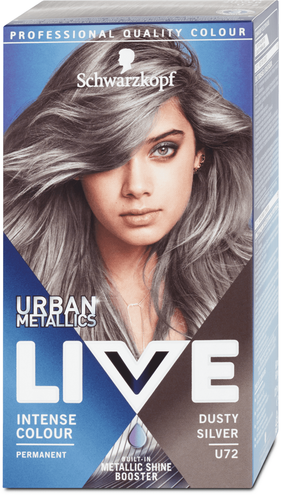 Schwarzkopf Live Urban Metallics Hair Color U72 Dusty Silver