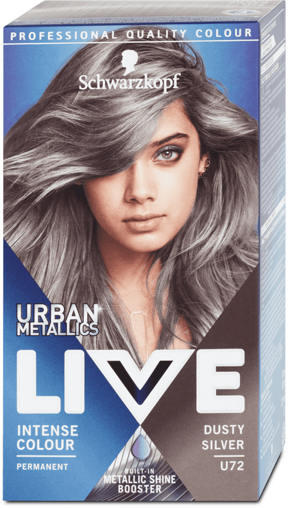 Schwarzkopf Live Urban Metallics Hair Color U72 Dusty Silver