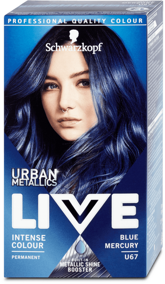 Schwarzkopf Live Urban Metallics Hair Color U67 Blue Mercury