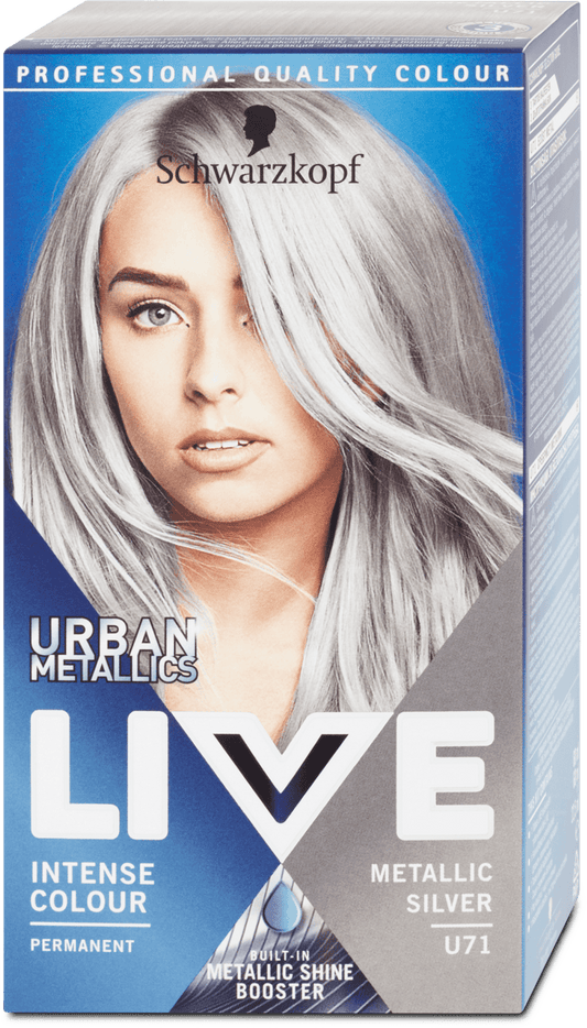 Schwarzkopf Live Urban Metallics Hair Color U71 Metallic Silver