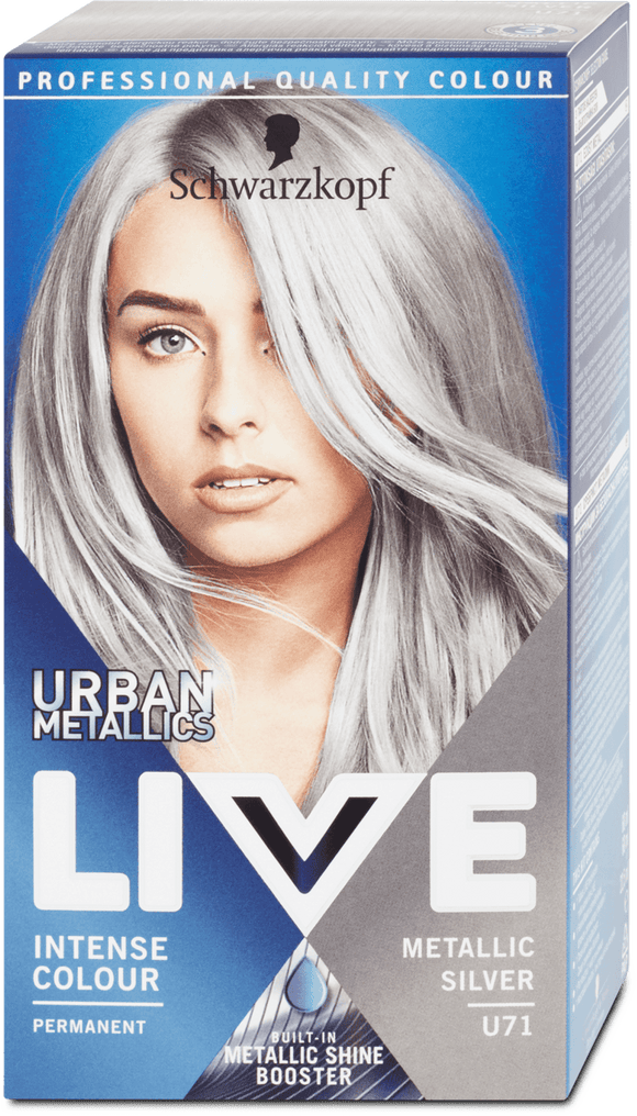 Schwarzkopf Live Urban Metallics Hair Color U71 Metallic Silver