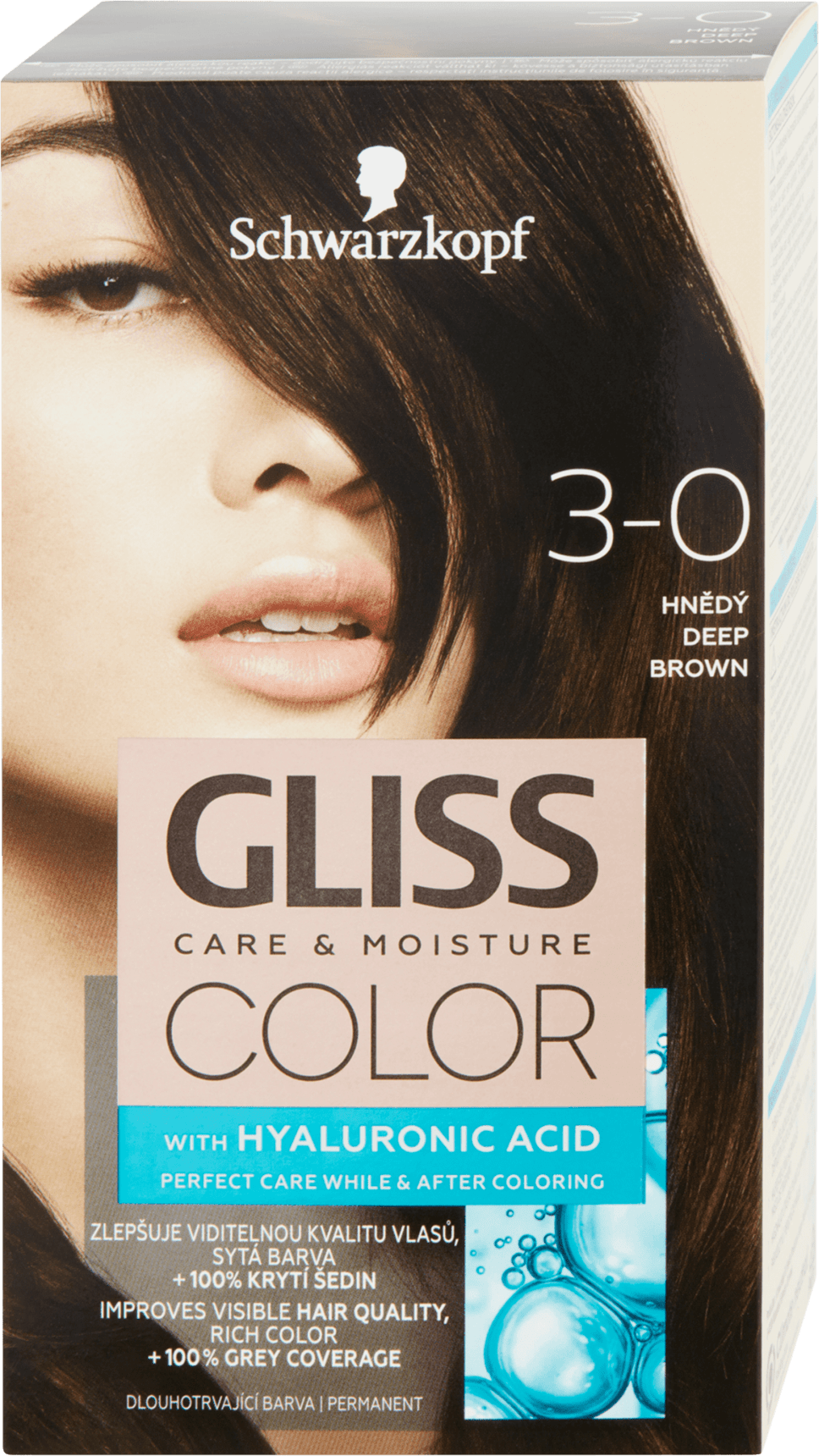 Schwarzkopf Gliss Hair Color Brown 3-0