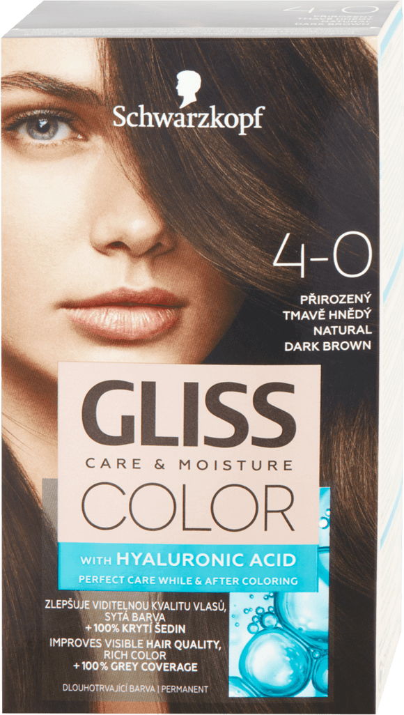 Schwarzkopf Gliss Hair Color Natural Dark Brown 4-0