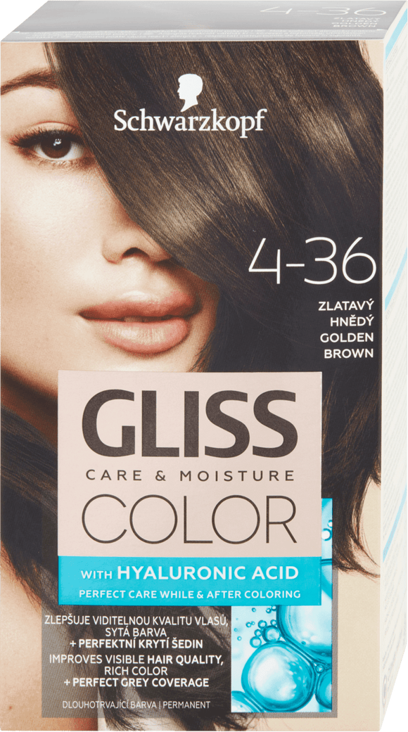 Schwarzkopf Gliss Hair Color Gold Brown 4-36