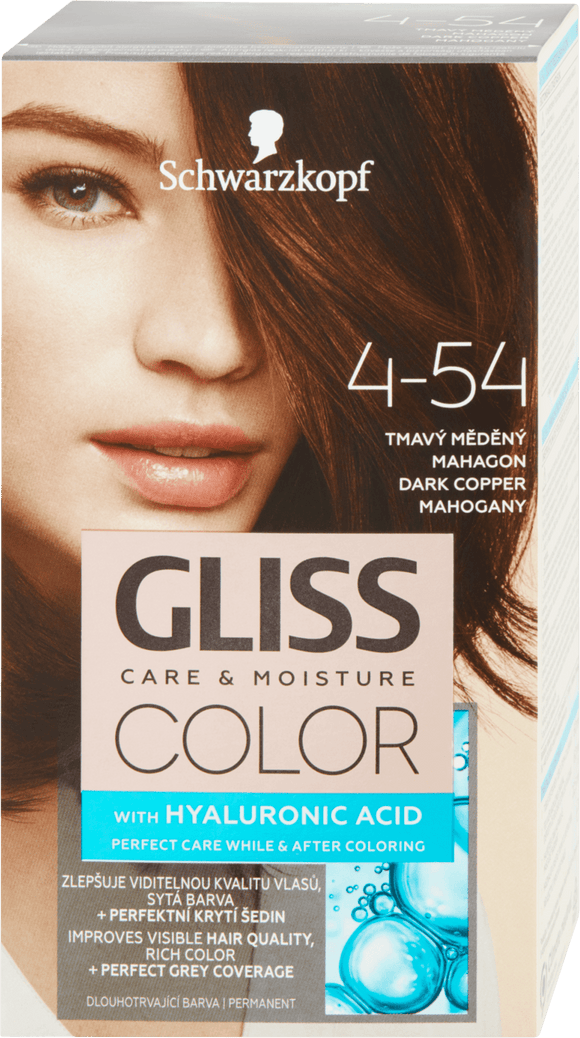 Schwarzkopf Gliss Hair Color Dark Copper Mahogany 4-54