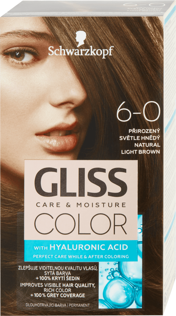 Schwarzkopf Gliss Hair Color Natural Light Brown 6-0