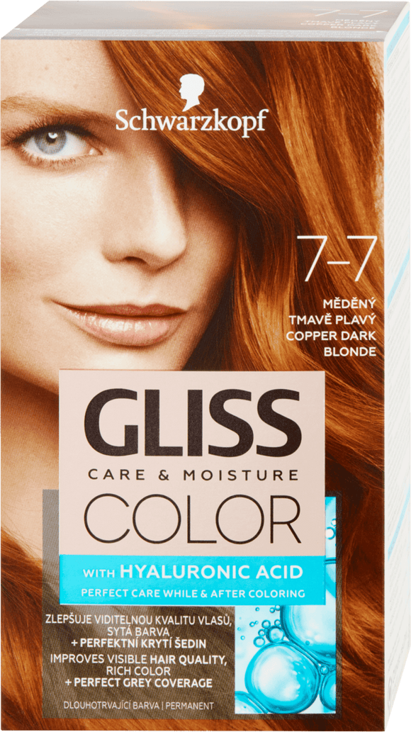 Schwarzkopf Gliss Hair Color Copper Dark Blond 7-7