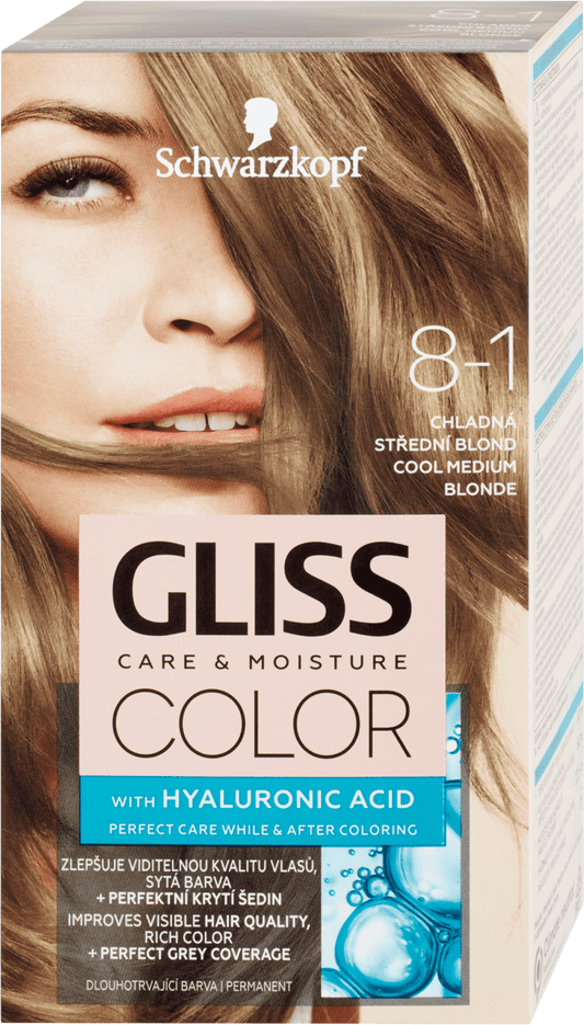 Schwarzkopf Gliss Hair Color 8-1 Cool Medium Blonde