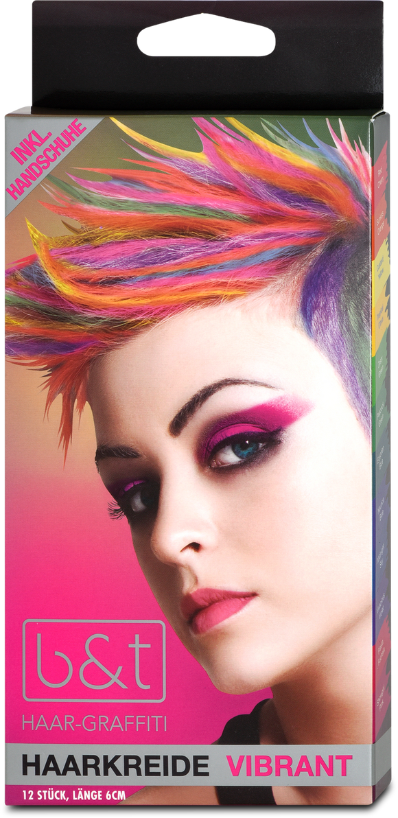b & t Hair Chalk Vibrant, 12 pcs