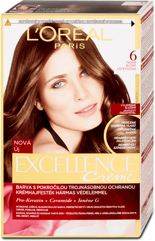 L'Oreal Paris Excellence Creme Hair Color Dark Blond 6, 192 ml
