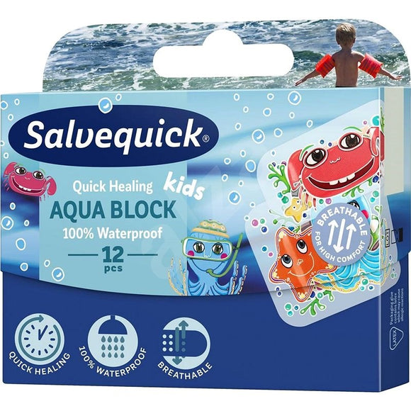 SALVEQUICK Aqua Block Kids 20 pcs waterproof band aids