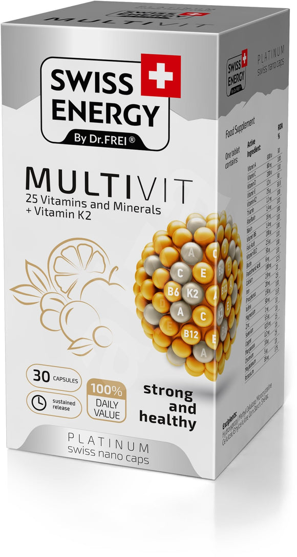 Swiss Energy By Dr. Frei Multivit, 30 capsules