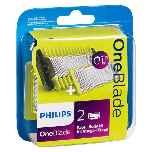 Philips OneBlade spare blades for face and body, 2 pcs
