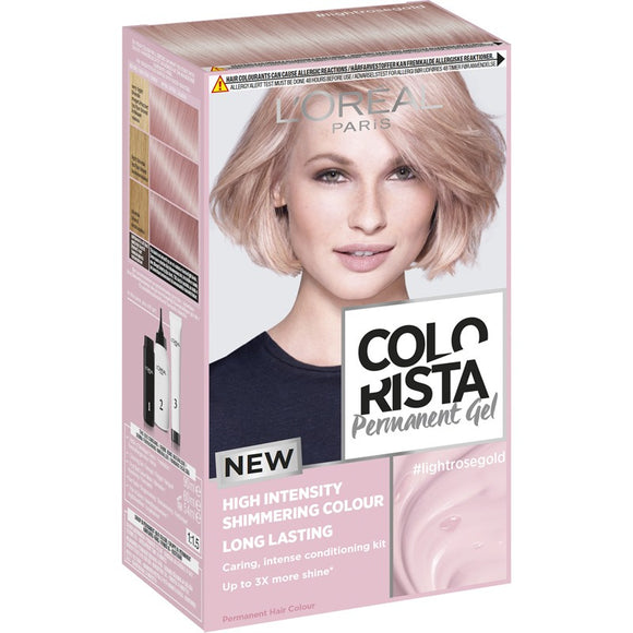 L'Oréal Paris Colorista permanent hair coloring gel Lightrosegold