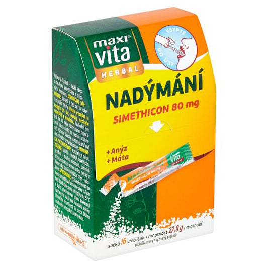 Maxivita anti-flatulence tablets, 16 sachets