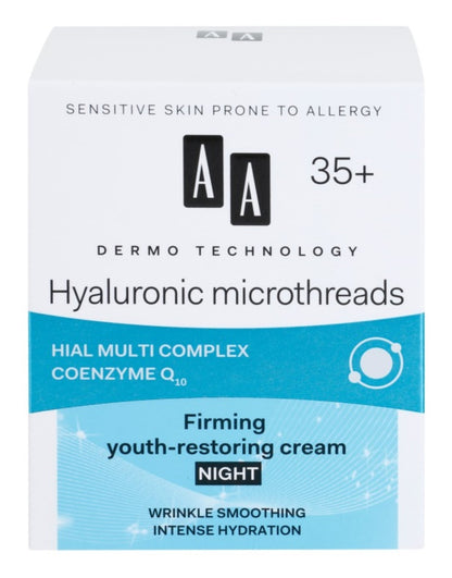 AA Cosmetics Dermo Technology Hyaluronic Microthreads night cream 35+, 50ml