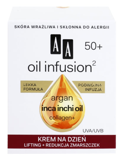 AA Cosmetics Oil Infusion2 Argan Inca Inchi 50+ daily lifting anti-wrinkle cream 50ml