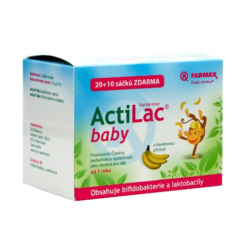Actilac Baby probiotic flavor banana 20 + 10 sachets - mydrxm.com