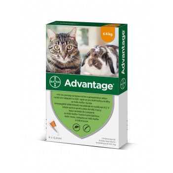 Advantage for small cats and rabbits 40 mg spot-on 4x0,4 ml - mydrxm.com