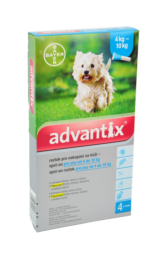 Advantix for dogs 4-10 kg spot-on 4x1 ml - mydrxm.com