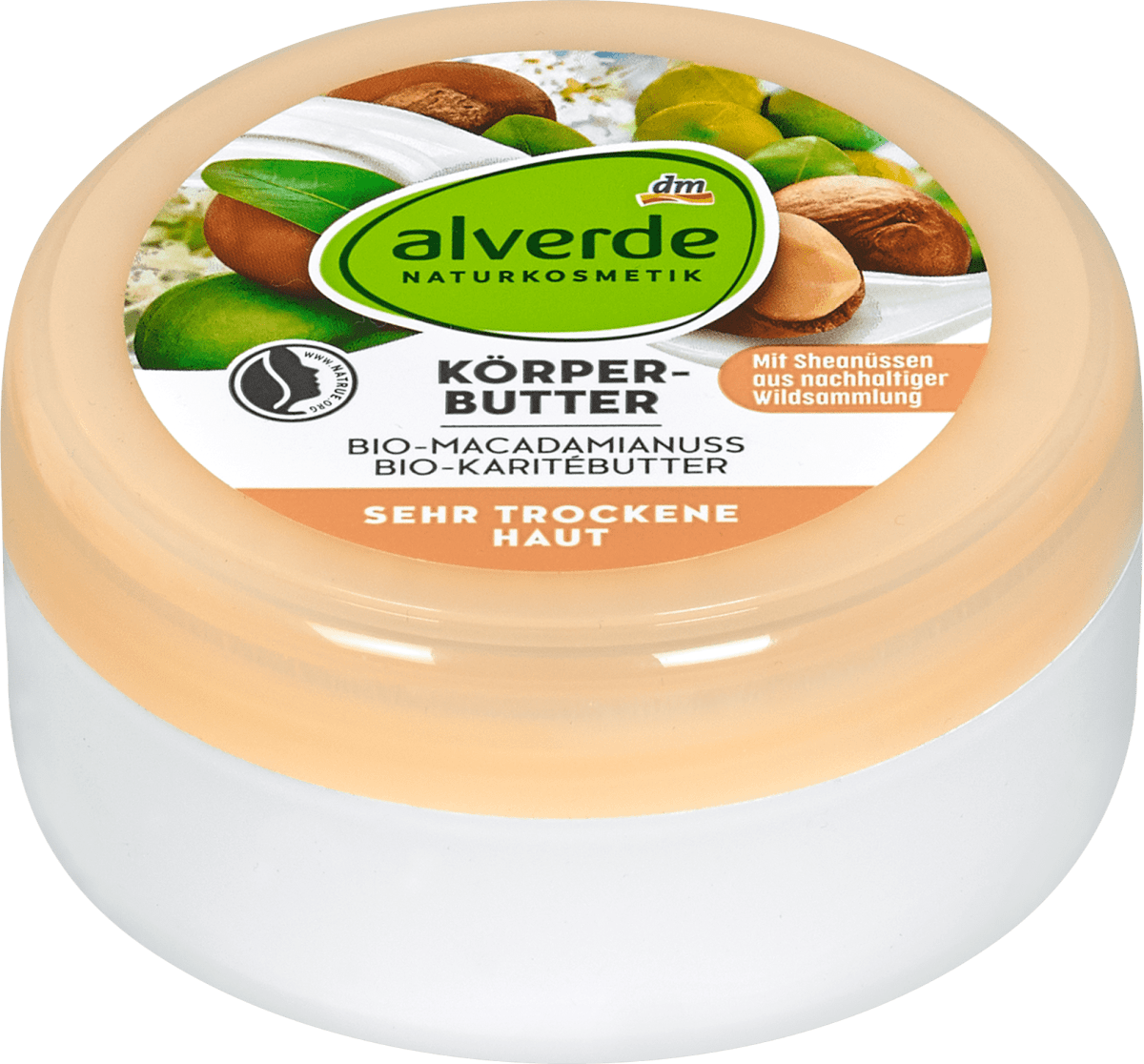 alverde NATURKOSMETIK body butter organic macadamia nut, 200 ml