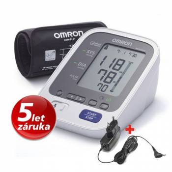 Omron M6 Comfort Intelli cuff blood pressure tester + 220V AC power supply + 5 years warranty